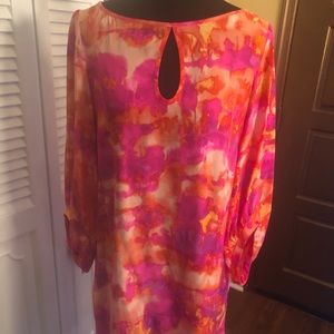 Alice & Trixie Multicolor Silk Dress W/cut-outs L